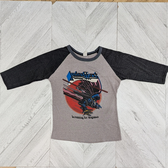 Judas priest Other - Vintage 80s Judas Priest Screaming‎ Vengeance Tour Raglan Shirt